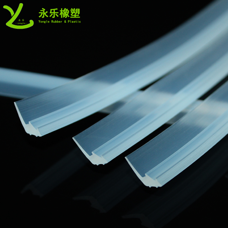 鉑金食品級硅膠條_高透明異型密封條_無(wú)味耐高溫硅膠條