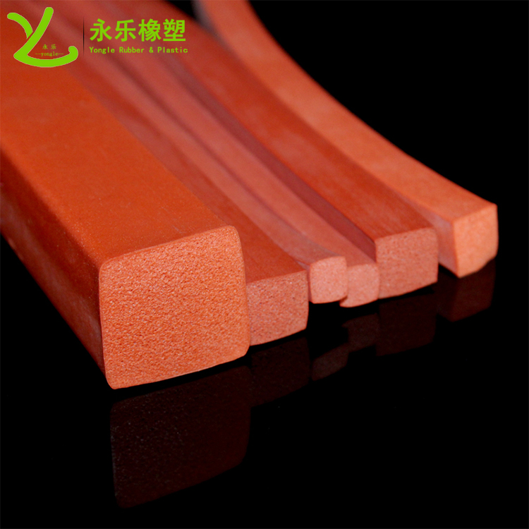 擠出硅膠密封條，耐高溫發(fā)泡硅膠條，阻燃硅膠發(fā)泡條