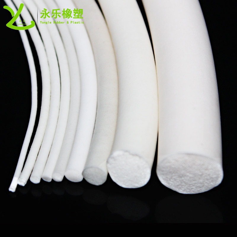白色發(fā)泡硅膠條，無(wú)鹵發(fā)泡硅膠密封條，防水發(fā)泡硅膠密封條