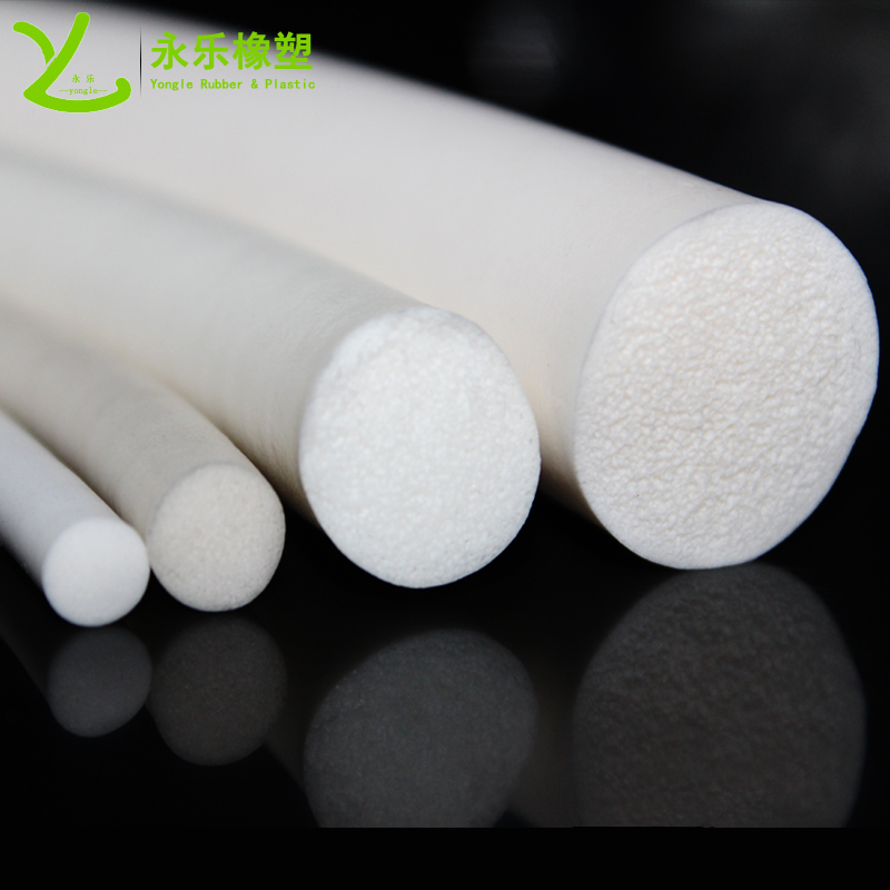 白色發(fā)泡硅膠條，無(wú)鹵發(fā)泡硅膠密封條，防水發(fā)泡硅膠密封條
