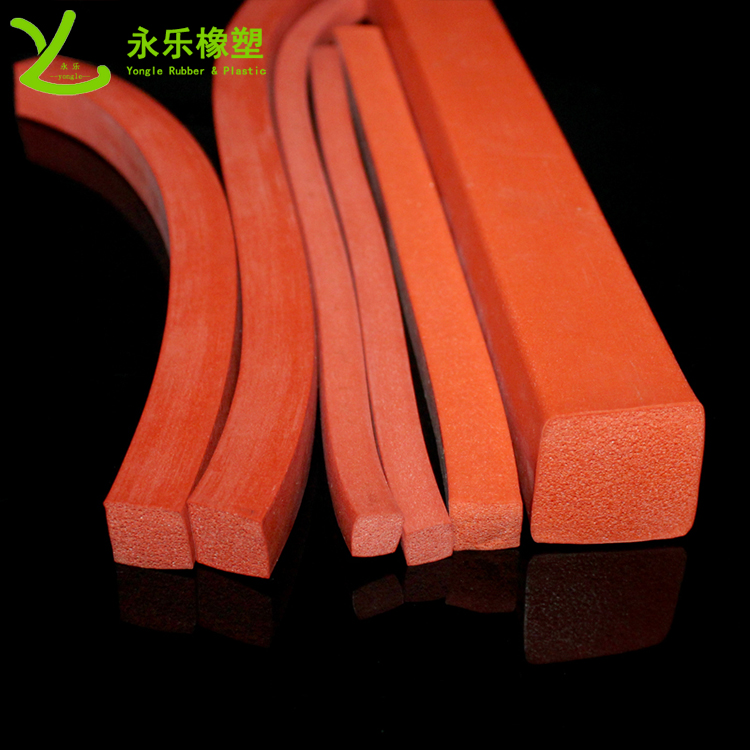 擠出硅膠密封條，耐高溫發(fā)泡硅膠條，阻燃硅膠發(fā)泡條