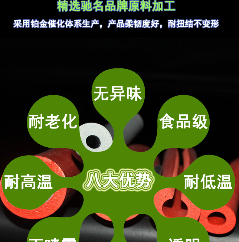 無(wú)氣味食品級發(fā)泡硅膠管